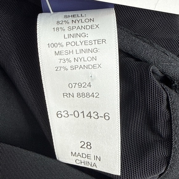 Swimsuits For All Swim Dress Size 28 Black Gold Dot Skirted One Piece NWT - Picture 8 of 9